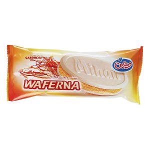 بستنی زعفرانی با ویفر ویفرنا میهن حجم 70 گرم