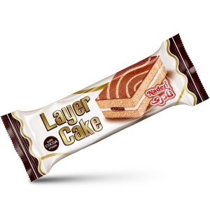 کیک لایه ای با کرم کاکائویی نادری حجم 35 گرم