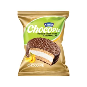 بیسکویت روکش دار با مغزی مارشمالو موزی سیرنگ حجم 33 گرم