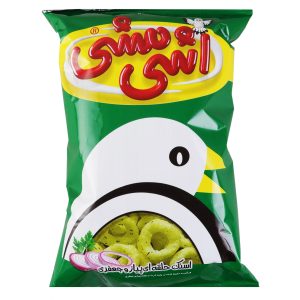 اسنک حلقه ای پیاز و جعفری اشی مشی حجم 75 گرم