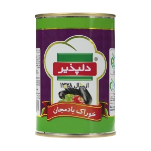 کنسرو خوراک بادمحان دلپذیر حجم 410 گرم